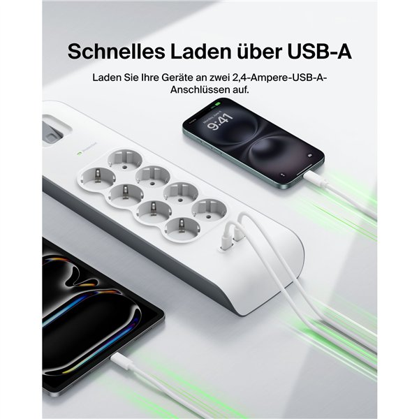 Belkin presa multipla 8 prese 2 metri cavo alim. BSV804vf2M-V2