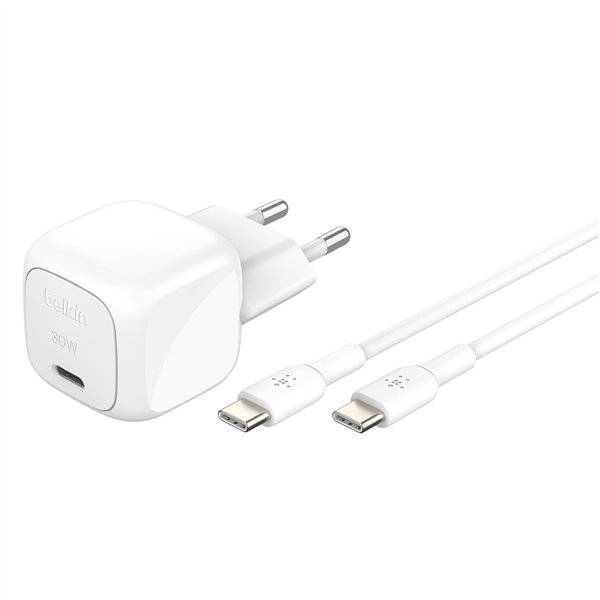 Belkin BOOST caric. USB-C/USB-C 30WLad.PD,bi+Kab.WCA008kq1MWH-B6