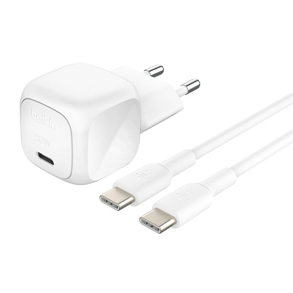 Belkin BOOST caric. USB-C 20W PD PPS 1m USB-C Kab.WCA009KQ1MWH-B6