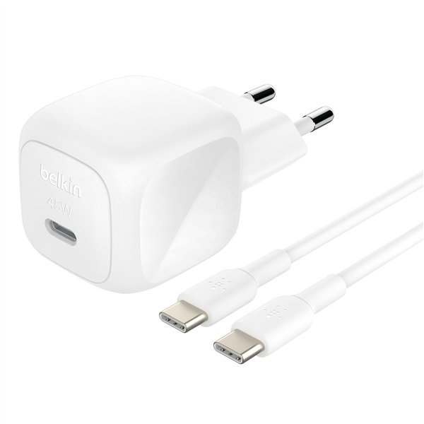 Belkin BOOST Charge USB-C 45W PD PPS+USB-C cav.bi WCA013kq1MWH-B6