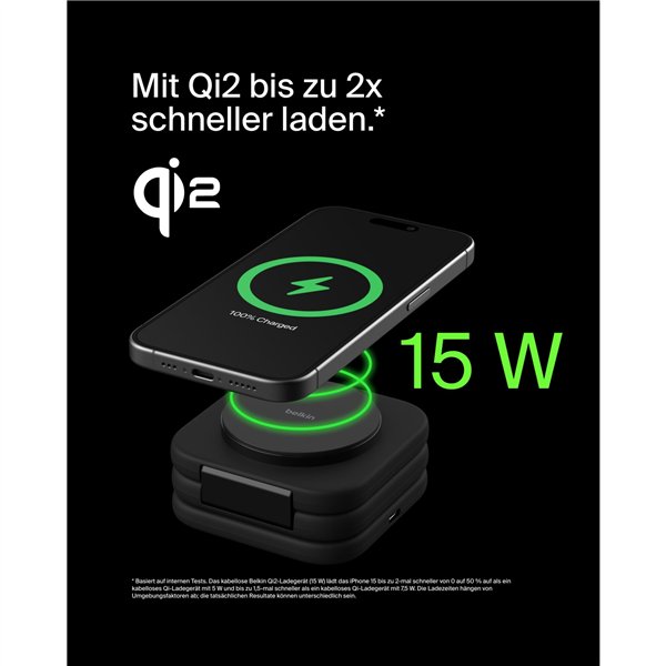 Belkin Boost Charge PRO Qi2 3in1 magn.pieg.caricab.via.WIZ024vfBK