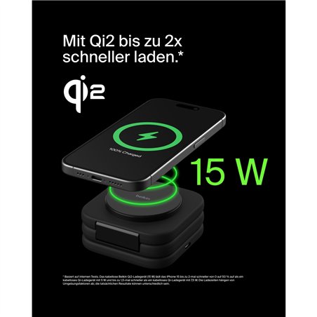 Belkin Boost Charge PRO Qi2 3in1 magn.trav.Char.+Tipps WIZ024hqBK