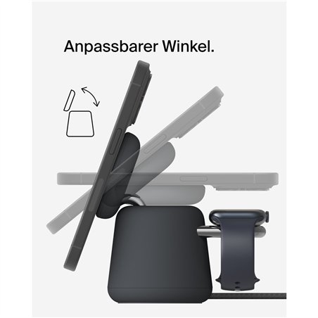 Belkin BOOST Charge PRO 15W mag. car.Qi2 2in1 grig.sc.WIZ027vfH36