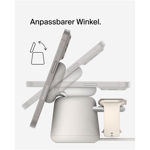 Belkin BOOST Charge PRO 15W mag. car.Qi2 2in1 sabbia WIZ027vfH37