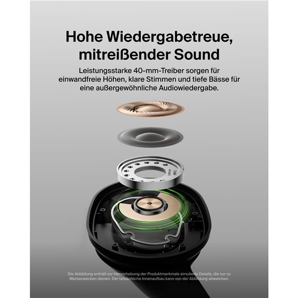 Belkin Soundform Surround nero Over-Ear, senza fili  AUD009hqBK