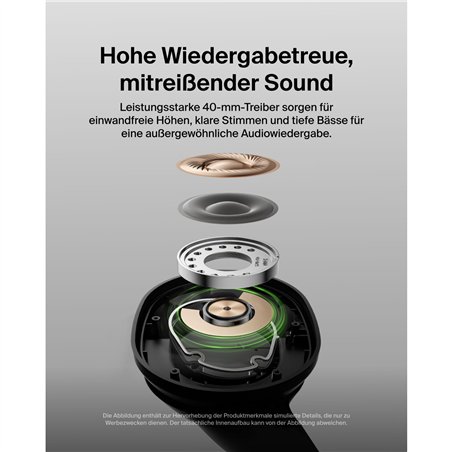 Belkin Soundform Surround nero Over-Ear, senza fili  AUD009hqBK