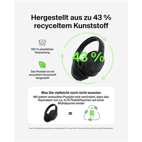 Belkin Soundform Surround nero Over-Ear, senza fili  AUD009hqBK