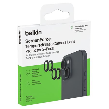 1x2 Belkin protez. lenti fotoc. TempGlass iPhone 15/15 Plus