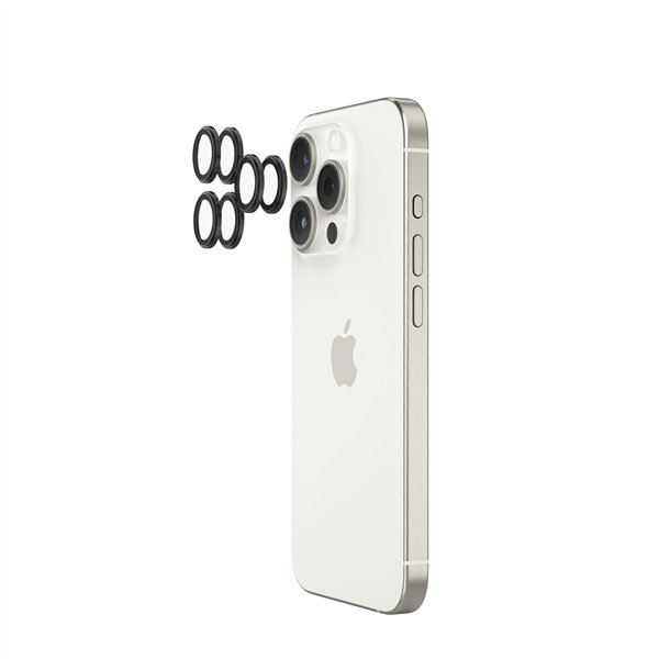 1x2 Belkin protez. lenti fotoc. TempGlass iPhone 15Pro/15ProMax
