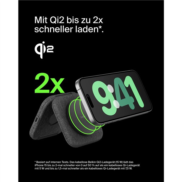 Belkin BoostCharge PRO Qi2 15W mag.Lades.f.unterwegs WIZ026vfBK