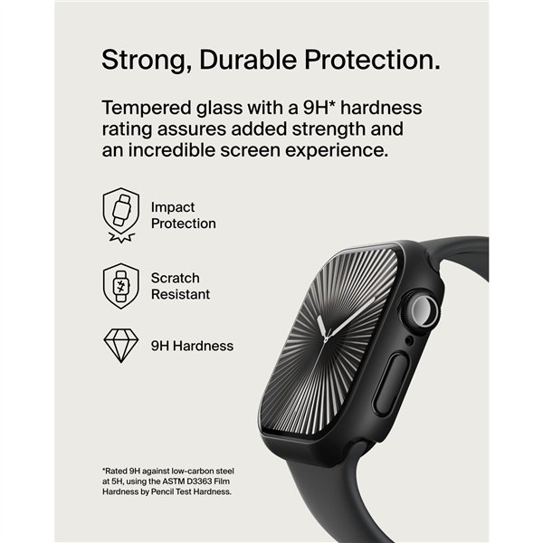 Belkin Temp.Curve 2in1 360 antib Displ.Apple Watch 10, 42mm nero