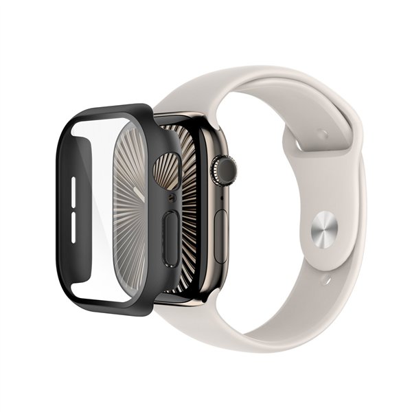 Belkin Temp.Curve 2in1 360 antib Displ.Apple Watch 10, 46mm nero