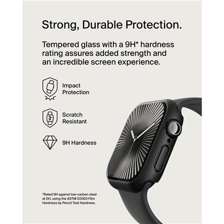 Belkin Temp.Curve 2in1 360 antib Displ.Apple Watch 10, 46mm nero