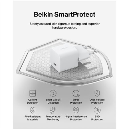 Belkin BOOST Charge 25W USB-C bi Lad.PD/PPS 1m K. WCA012kq1MWH-B6