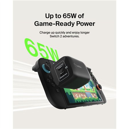 Belkin Gaming USB-C caricatore 65 Watt, GaN nero ENA007kqBK
