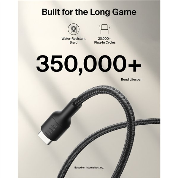 Belkin USB-C/USB-C Gaming Cable braded 2m Switch 2  ENA008hq2MBK