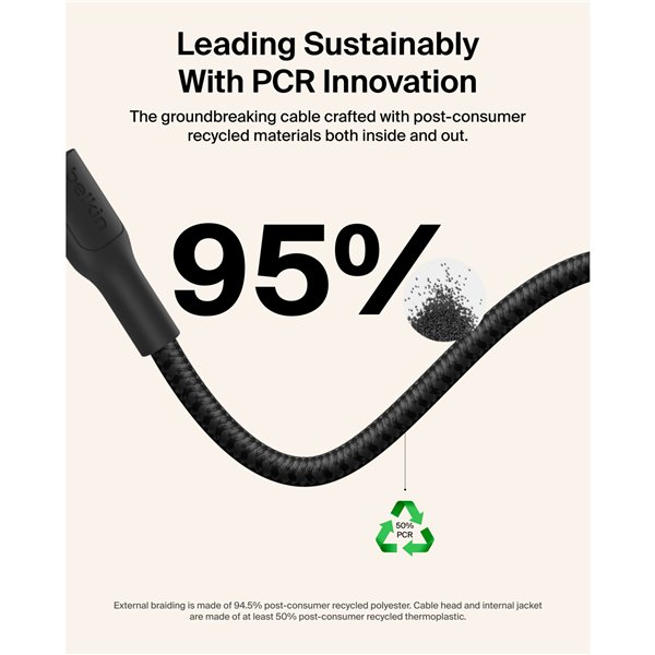 Belkin USB-C/USB-C Gaming Cable braded 2m Switch 2  ENA008hq2MBK