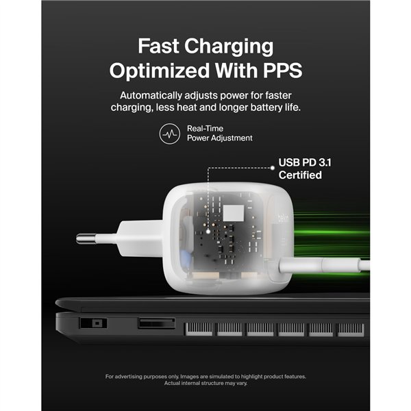 Belkin BOOST Charge 65W USB-C caricatore PD e PPS WCA011kqWH