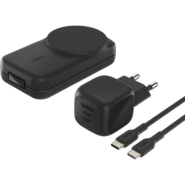 Belkin UltraCharge 25W Qi2 magn. 3-in-1 Lad.klappb.sw. WIZ036kqBK