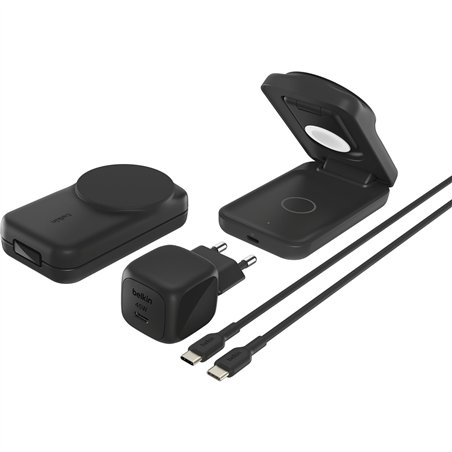 Belkin UltraCharge 25W Qi2 magn. 3-in-1 Lad.klappb.sw. WIZ036kqBK