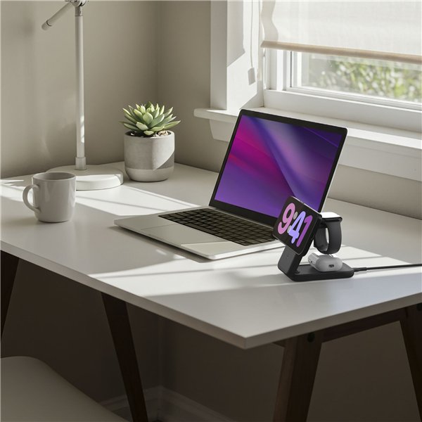 Belkin UltraCharge 25W Qi2 magn. 3-in-1 Lad.klappb.sw. WIZ036kqBK