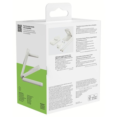 Belkin UltraCharge 25W Qi2 magn. 3-in-1 Lad.klappb.ws. WIZ036kqWH