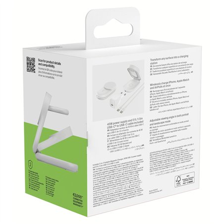 Belkin UltraCharge 25W Qi2 magn. 3-in-1 Lad.klappb.ws. WIZ037kqWH