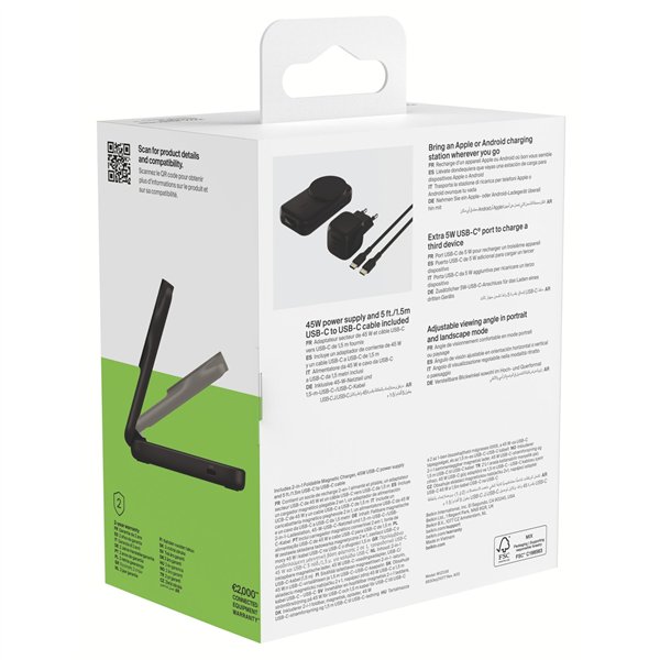 Belkin UltraCharge 25W Qi2 magn. 2-in-1 Lad.klappb.sw. WIZ038kqBK