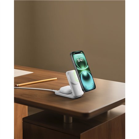 Belkin UltraCharge 25W Qi2 magn. 2-in-1 Lad.klappb.ws. WIZ038kqWH