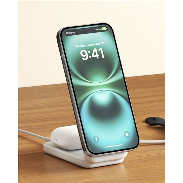 Belkin UltraCharge 25W Qi2 magn. 2-in-1 Lad.klappb.ws. WIZ038kqWH