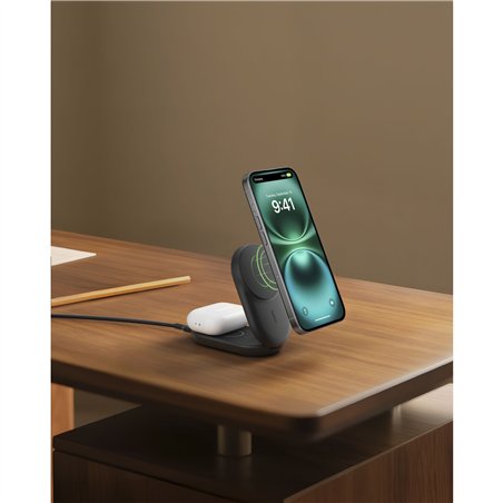Belkin UltraCharge 25W Qi2 magn. 2-in-1 Lad.klappb.sw. WIZ039kqBK
