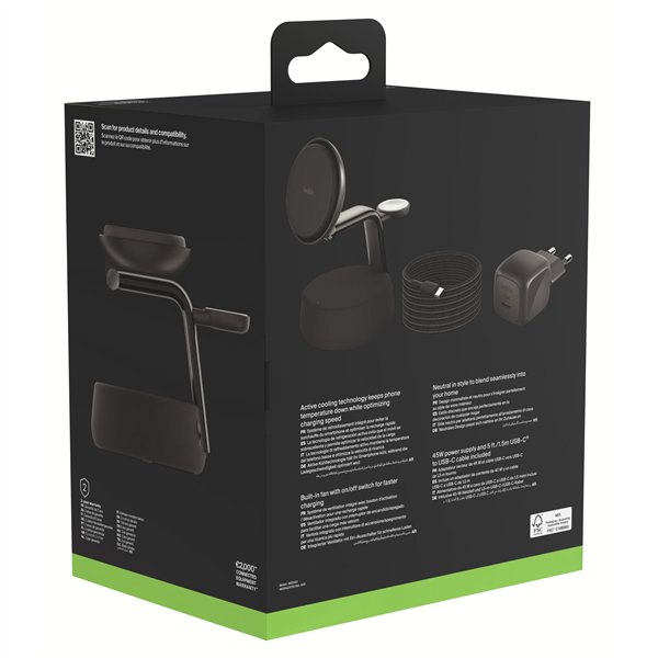 Belkin UltraCharge Pro 25W Qi2 mag.3-in-1 Ladest.sw. WIZ040kqCH