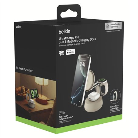Belkin UltraCharge Pro 25W Qi2 mag.3-in-1 Ladest.ws. WIZ040kqSD