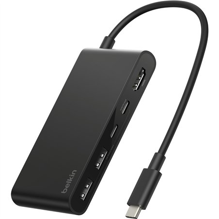 Belkin CONNECT USB-C 5-in-1 con Dual USB-C Ports,nero AVC022hqBK