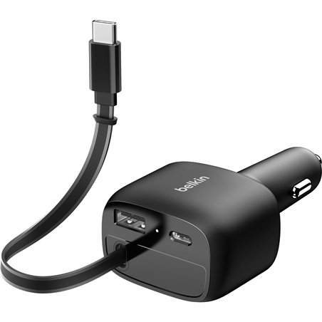 Belkin Boostcharge Kfz-Ladegerät 75W ausz. USB-C Kabel CCC001hqBK