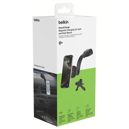 Belkin magn. Kfz-Halterung 15W Qi2 f.Lüftung/Armatur.WIC012hqBK