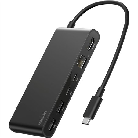 Belkin CONNECT USB-C 8-in-1 Hub Dual USB-C Ports nero INC024hqBK