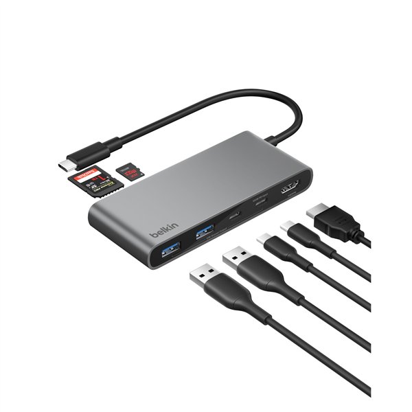 Belkin CONNECT USB-C 7-in-1 Hub Dual USB-C Ports arg.AVC023hqSGY