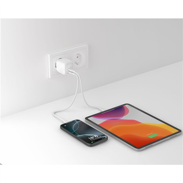 Belkin caricatore Dual USB-C 67W PD PPS+2m cavo WCH020kq2MWH-B6