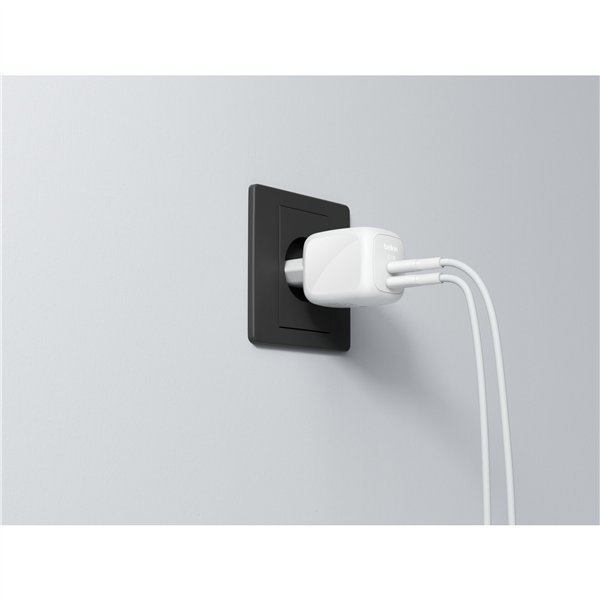 Belkin caricatore Dual USB-C 67W PD PPS+2m cavo WCH020kq2MWH-B6