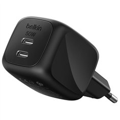 Belkin caricatore Dual USB-C 50W PD + PPS , nero       WCH019kqBK