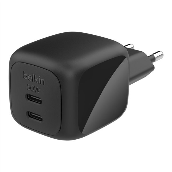 Belkin caricatore Dual USB-C 50W PD + PPS , nero       WCH019kqBK