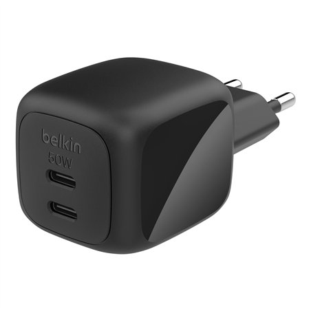 Belkin caricatore Dual USB-C 50W PD + PPS , nero       WCH019kqBK