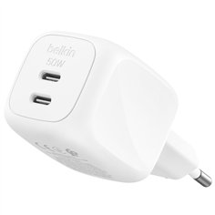 Belkin caricatore Dual USB-C 50W PD + PPS , bianco     WCH019kqWH