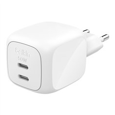 Belkin caricatore Dual USB-C 50W PD + PPS , bianco     WCH019kqWH 2