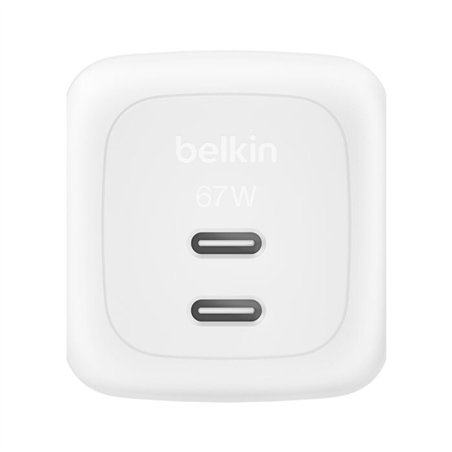 Belkin Ladegerät Dual USB-C 67W PD + PPS ,weiß        WCH020kqWH