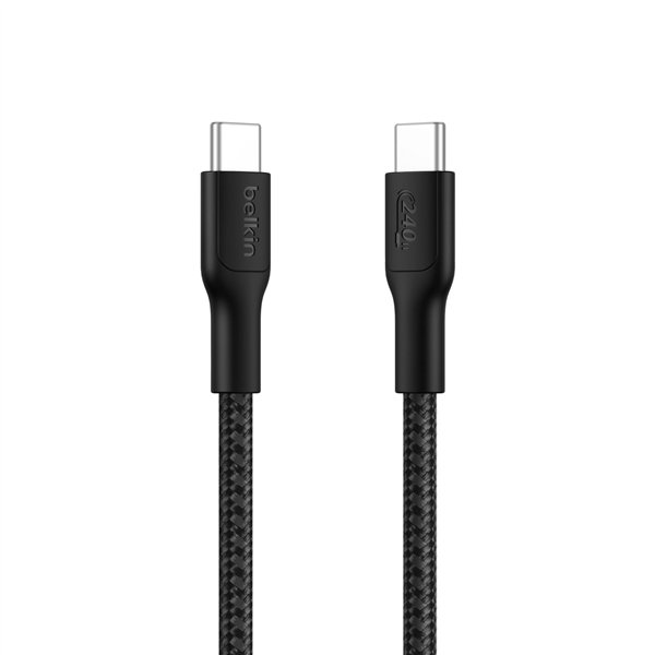 Belkin USB-C/USB-c cavo 240W 1m intrecciato, nero CAB025hq1MBK