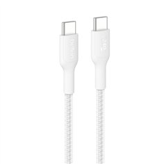 Belkin USB-C/USB-c cavo 240W 1m intrecciato, bian. CAB025hq1MWH