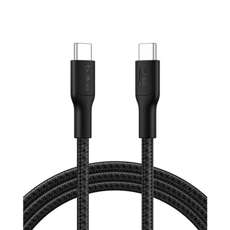Belkin USB-C/USB-c cavo 240W 2m intrecciato, nero CAB025hq2MBK