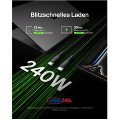 Belkin USB-C/USB-c cavo 240W 2m intrecciato, nero CAB025hq2MBK 2